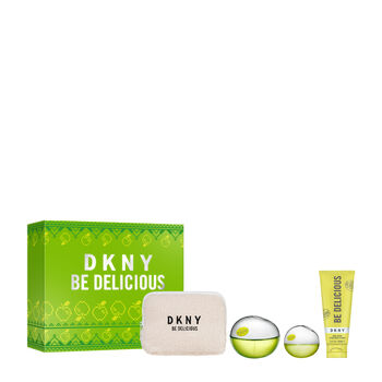 מארז לאישה BE DELICIOUS א.ד.פ 100 מ"ל + 15 מ"ל + תחליב גוף מבושם 100 מ"ל + נרתיק