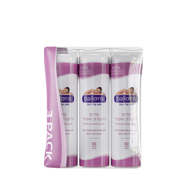 פדים להסרת איפור עם פרוטאין משי