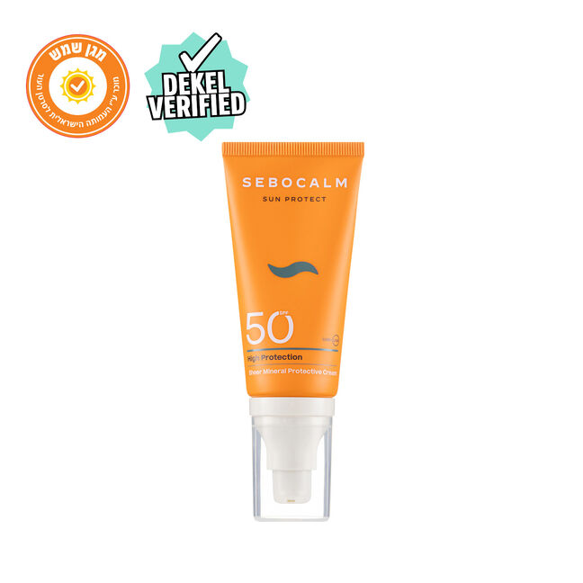 קרם הגנה מינרלי לפנים +SPF50