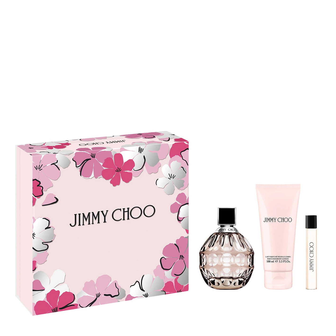 מארז לאישה JIMMY CHOO א.ד.פ 100 מ"ל + 7.5 מ"ל + 100 מ"ל קרם גוף